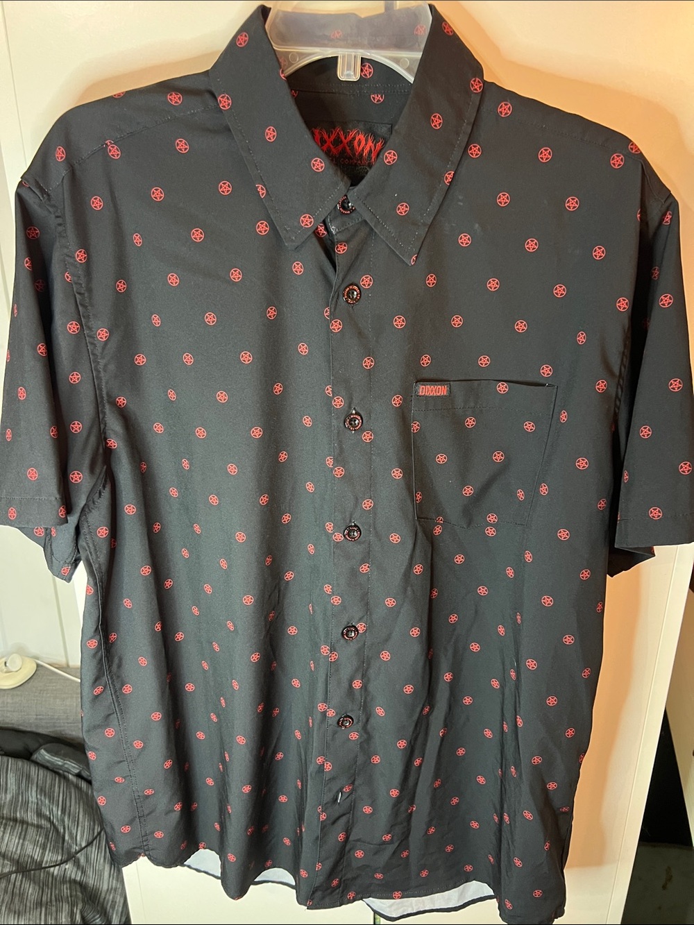 Dixxon Hail party shirt.